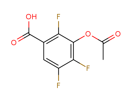 Molecular Structure of 111251-90-2 (Benzoic acid, 3-(acetyloxy)-2,4,5-trifluoro-)