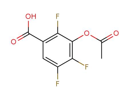Molecular Structure of 111251-90-2 (Benzoic acid, 3-(acetyloxy)-2,4,5-trifluoro-)