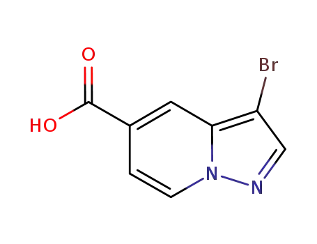 Molecular Structure of 876379-79-2 (3-bromoH-pyrazolo[1,5-a]pyridine-5-carboxylic acid)