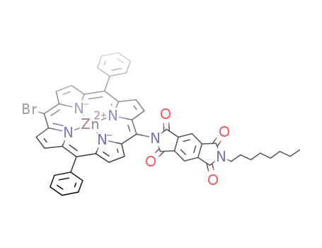Molecular Structure of 403830-46-6 (N-[5-(15-bromo-10,20-diphenylporphinato)zinc(II)]-N'-(octyl)pyromellitic diimide)