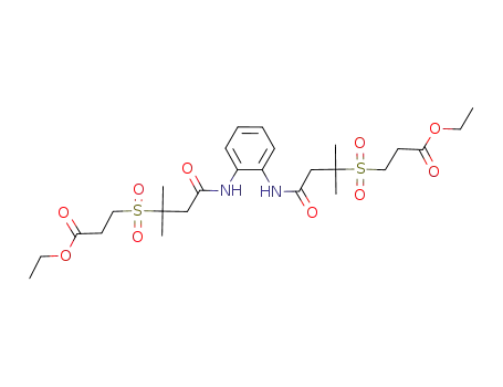 Molecular Structure of 1015689-87-8 (diethyl 3,3'-{1,2-phenylenebis[imino(2-methyl-4-oxobutane-4,2-diyl)sulfonyl]}dipropanoate)
