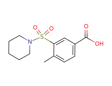 Molecular Structure of 300383-07-7 (4-METHYL-3-(PIPERIDINE-1-SULFONYL)BENZOIC ACID)