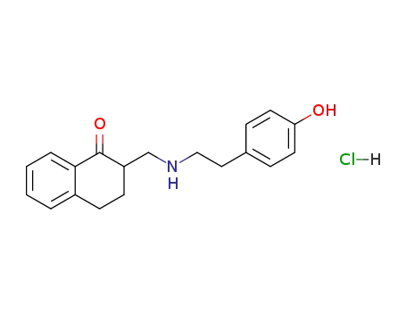 3,4-Dihydro-2-(((p-hydroxyphenethyl)amino)methyl)-1(2H)-naphthalenone hydrochloride