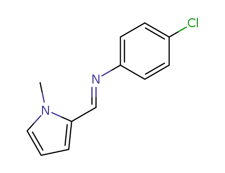 Molecular Structure of 1749-23-1 (Benzenamine, 4-chloro-N-[(1-methyl-1H-pyrrol-2-yl)methylene]-)