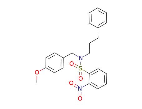 Molecular Structure of 704892-79-5 (N-(4-methoxybenzyl)-N-(3-phenylpropyl)-2-nitrobenzenesulfonamide)