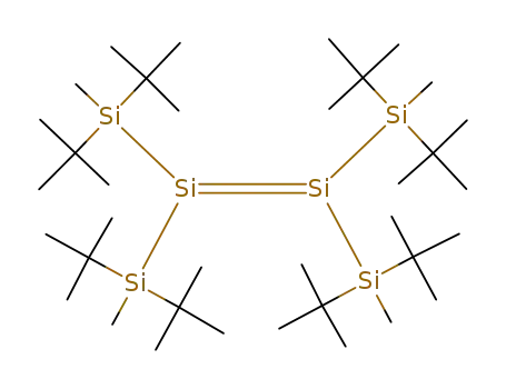 Molecular Structure of 749923-03-3 (2-Tetrasilene,
2,3-bis[bis(1,1-dimethylethyl)methylsilyl]-1,1,4,4-tetrakis(1,1-dimethyleth
yl)-1,4-dimethyl-)