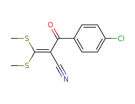 Molecular Structure of 62455-56-5 (2-(4-CHLOROBENZOYL)-3,3-DI(METHYLTHIO)ACRYLONITRILE)