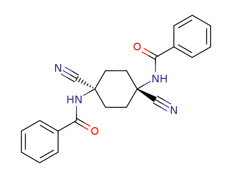 Molecular Structure of 1196087-96-3 (trans-1,4-di(phenylcarbonyl)aminocyclohexane-1,4-dinitrile)