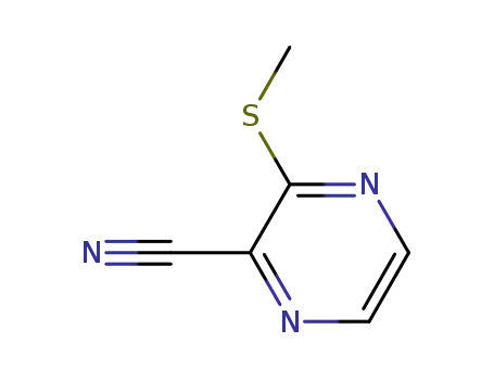 Molecular Structure of 128142-12-1 (3-(methylthio)pyrazine-2-carbonitrile)