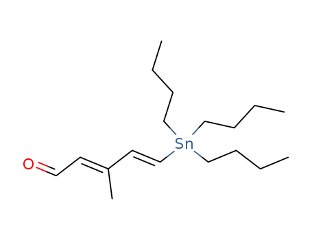 Molecular Structure of 207915-64-8 (2,4-Pentadienal, 3-methyl-5-(tributylstannyl)-, (2E,4E)-)