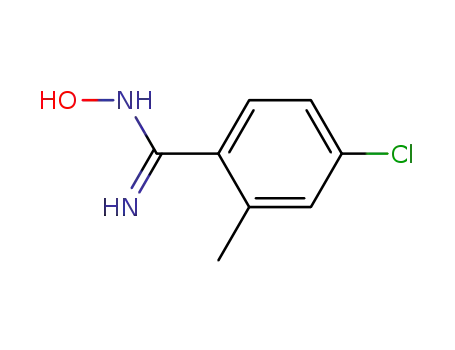 Molecular Structure of 721450-66-4 (4-CHLORO-N-HYDROXY-2-METHYL-BENZAMIDINE)