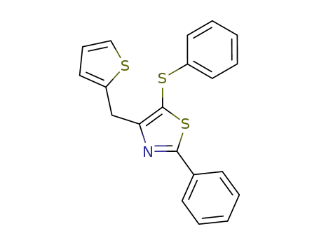 Molecular Structure of 1167412-44-3 (2-phenyl-5-(phenylsulfanyl)-4-(2-thienylmethyl)-thiazole)
