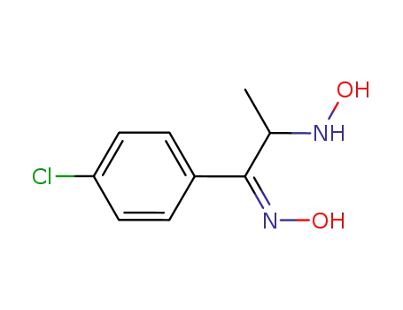 Molecular Structure of 948908-05-2 ((Z)-1-(4-chlorophenyl)-2-hydroxyamino-1-hydroxyiminopropane)