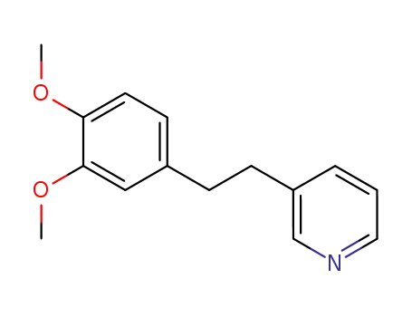 Molecular Structure of 14627-93-1 (Pyridine, 3-[2-(3,4-dimethoxyphenyl)ethyl]-)