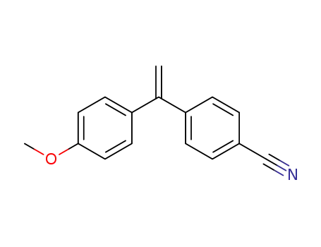 Molecular Structure of 81329-29-5 (Benzonitrile, 4-[1-(4-methoxyphenyl)ethenyl]-)