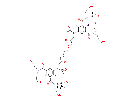 5,5'-(5,12-dihydroxy-2,15-dioxo-7,10-dioxa-3,14-diazahexadecane-3,14-diyl)bis(N<sub>1</sub>,N<sub>1</sub>,N<sub>3</sub>,N<sub>3</sub>-tetrakis(2-hydroxyethyl)-2,4,6-triiodoisophthalamide)