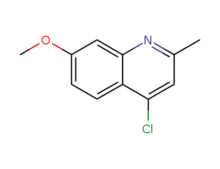 Molecular Structure of 75896-68-3 (4-CHLORO-7-METHOXY-2-METHYLQUINOLINE)