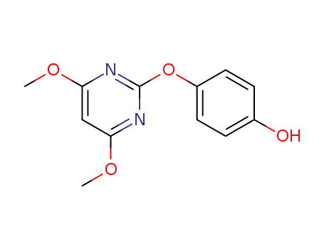 Molecular Structure of 1219621-66-5 (2-(4-hydroxyphenoxy)-4,6-dimethoxypyrimidine)