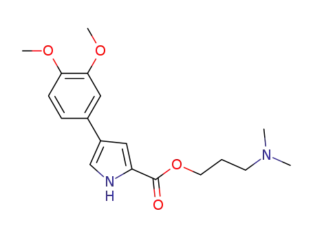Molecular Structure of 1346862-97-2 (4-(3,4-dimethoxyphenyl)-1H-pyrrole-2-carboxylic acid N,N-dimethylaminopropyl ester)