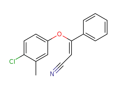 Molecular Structure of 1395087-42-9 ((Z)-3-(4-chloro-3-methylphenoxy)-3-phenylacrylonitrile)
