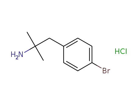 Molecular Structure of 1463-08-7 (1-(4-bromophenyl)-2-methylpropan-2-amine hydrochloride (1:1))