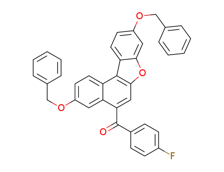 Molecular Structure of 1268684-53-2 ((3,9-dibenzyloxybenzo[b]naphtho[1,2-d]furan-5-yl)(4-fluorofluorophenyl)methanone)