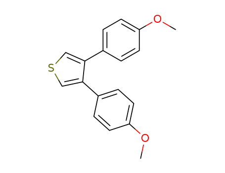 Molecular Structure of 51792-35-9 (Thiophene, 3,4-bis(4-methoxyphenyl)-)