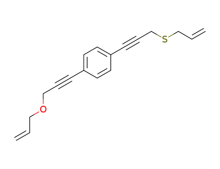 Molecular Structure of 1326218-18-1 (allyl(3-(4-(3-(allyloxy)prop-1-ynyl)phenyl)prop-2-ynyl)sulfane)