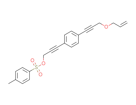 Molecular Structure of 1326218-67-0 (3-(4-(3-(allyloxy)prop-1-ynyl)phenyl)prop-2-ynyl 4-methylbenzenesulfonate)
