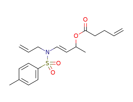 Molecular Structure of 1357059-23-4 ((E)-4-(N-allyl-4-methylphenylsulfonamido)but-3-en-2-yl pent-4-enoate)