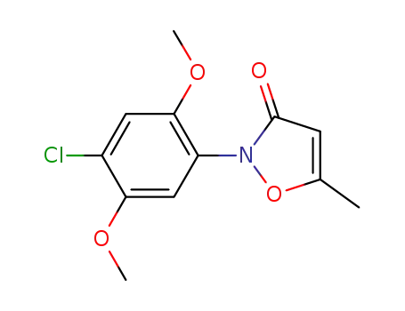 Molecular Structure of 1417647-05-2 (2-(4-chloro-2,5-dimethoxyphenyl)-5-methylisoxazole-3(2H)-one)