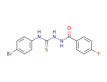 Molecular Structure of 54543-19-0 (Benzoic acid, 4-fluoro-,
2-[[(4-bromophenyl)amino]thioxomethyl]hydrazide)