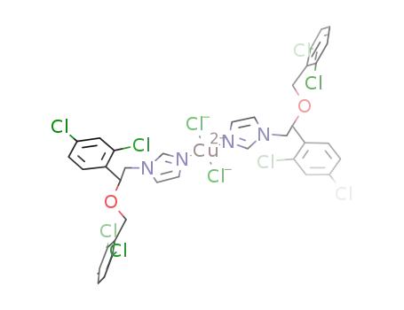 Molecular Structure of 1429399-73-4 ([CuCl<sub>2(</sub>isoconazole)<sub>2</sub>])