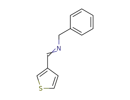 Molecular Structure of 34668-41-2 (Benzenemethanamine, N-(3-thienylmethylene)-)
