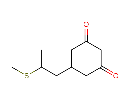 Molecular Structure of 108463-70-3 (5-(2-methylsulfanylpropyl)cyclohexane-1,3-dione)
