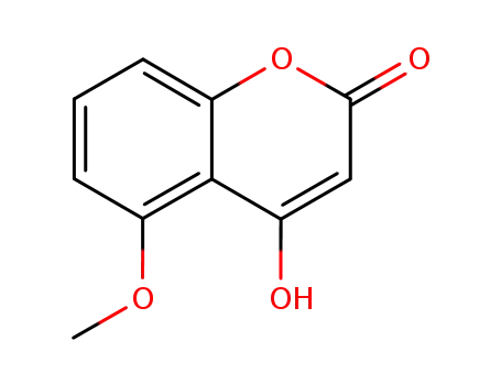 Molecular Structure of 53666-76-5 (4-Hydroxy-5-methoxy-2H-1-benzopyran-2-one)
