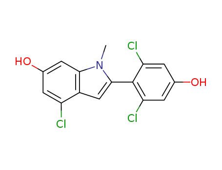 83364-02-7,4-Chloro-2-(3,5-dichloro-4-hydroxyphenyl)-1-methylindol-6-ol,1-Methyl-2-(2,6-dichloro-4-hydroxyphenyl)-4-chloro-6-hydroxy-indole;