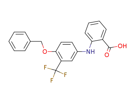 Molecular Structure of 39062-71-0 (Benzoic  acid,  2-[[4-(phenylmethoxy)-3-(trifluoromethyl)phenyl]amino]-)