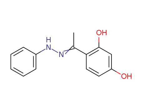 Molecular Structure of 7327-79-9 (Ethanone, 1-(2,4-dihydroxyphenyl)-, phenylhydrazone)