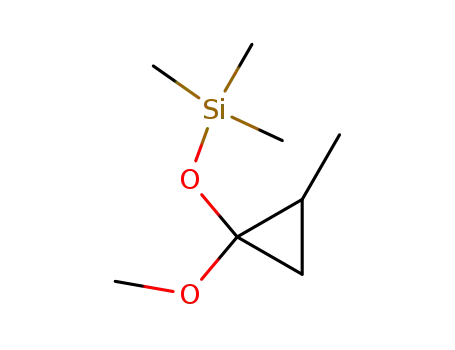 Molecular Structure of 90147-61-8 (Silane, [(1-methoxy-2-methylcyclopropyl)oxy]trimethyl-)