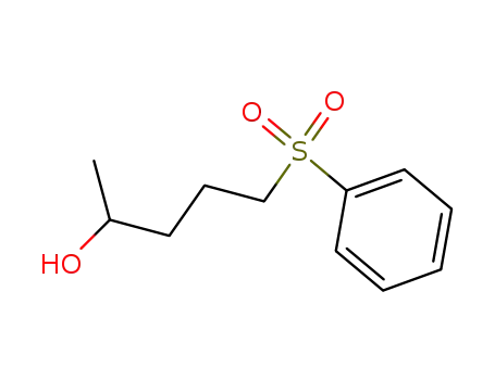 Molecular Structure of 120040-56-4 (2-Pentanol, 5-(phenylsulfonyl)-)