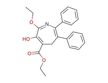 Molecular Structure of 77800-65-8 (4H-Azepine-5-carboxylic acid, 7-ethoxy-6-hydroxy-2,3-diphenyl-, ethyl
ester)