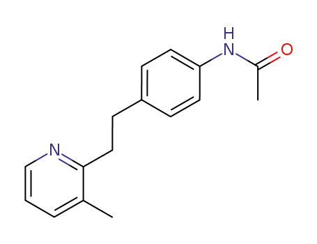 Molecular Structure of 128616-18-2 (Acetamide, N-[4-[2-(3-methyl-2-pyridinyl)ethyl]phenyl]-)