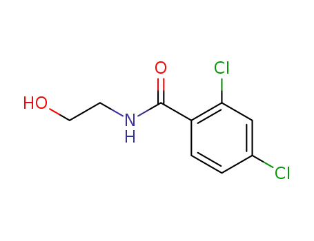 Molecular Structure of 20656-08-0 (2,4-DICHLORO-N-(2-HYDROXYETHYL)BENZENECARBOXAMIDE)