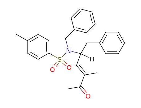 Molecular Structure of 82495-72-5 ((E)-5-(N-benzyl-p-toluenesulfonamido)-3-methyl-6-phenylhex-3-on-2-one)