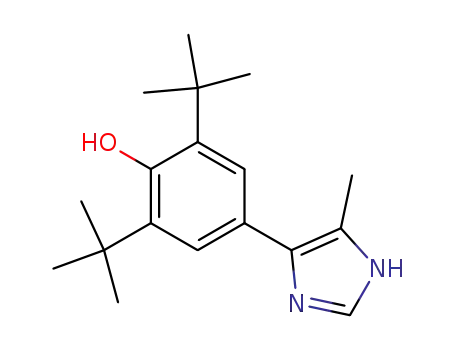 Molecular Structure of 84203-53-2 (Phenol, 2,6-bis(1,1-dimethylethyl)-4-(5-methyl-1H-imidazol-4-yl)-)