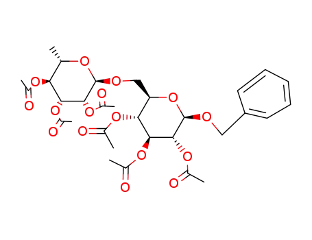 benzyl 2,3,4-tri-O-acetyl-6-O-(2,3,4-tri-O-acetyl-α-L-rhamnopyranosyl)-β-D-glucopyranoside