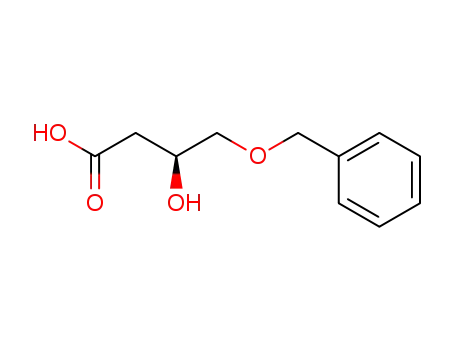 Molecular Structure of 141942-99-6 (Butanoic acid, 3-hydroxy-4-(phenylmethoxy)-, (S)-)
