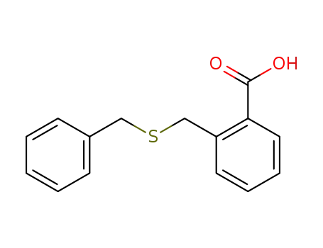 Molecular Structure of 1218-59-3 (2-<(Benzylthio)methyl>benzoic acid)