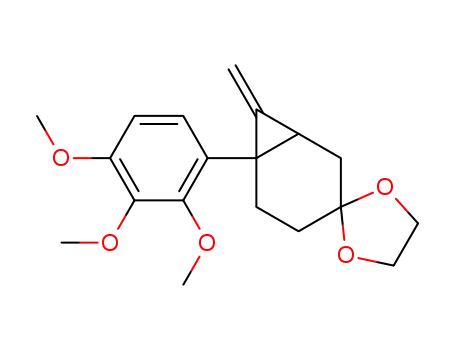 Molecular Structure of 137018-63-4 (Spiro[bicyclo[4.1.0]heptane-3,2'-[1,3]dioxolane],
7-methylene-6-(2,3,4-trimethoxyphenyl)-)